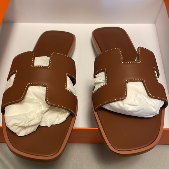 Authentic Hermes Oran leather Sandals - Picture 3 of 6